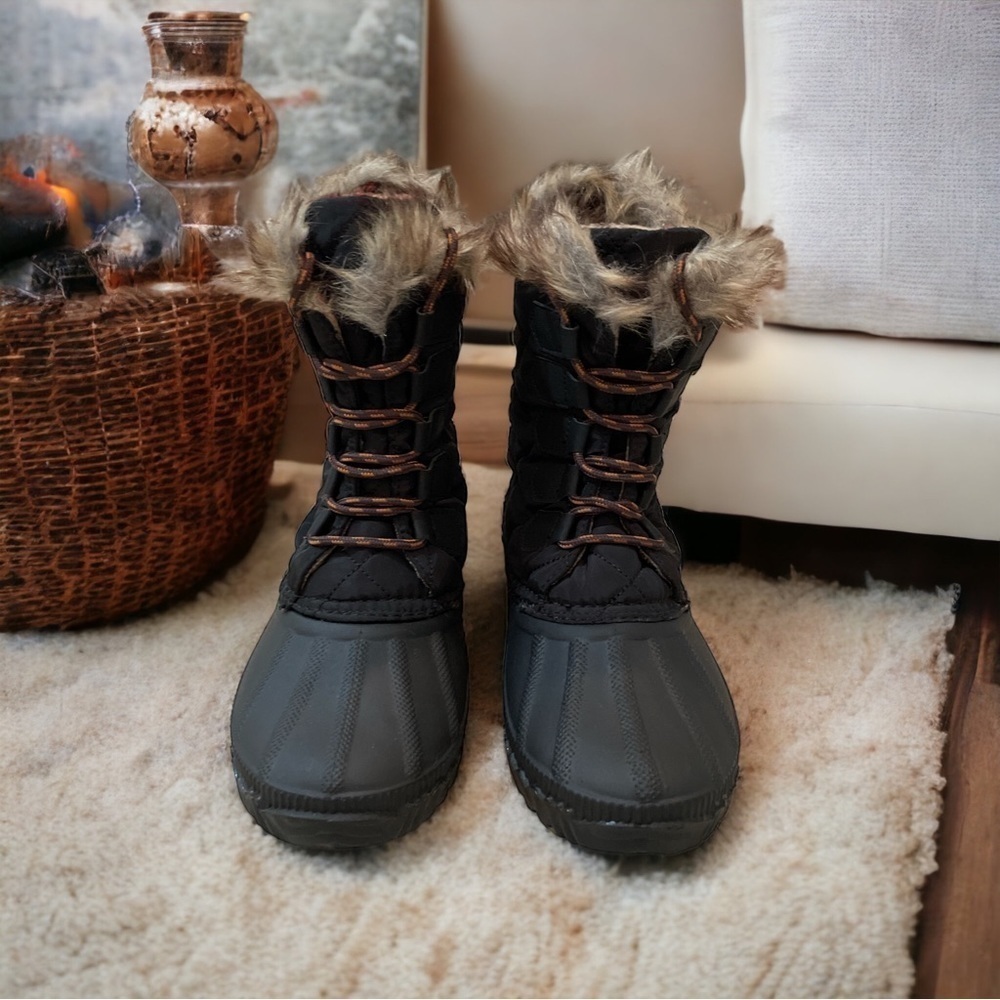 Quilted Faux Fur Winter Water Resistant Boots by Bamboo Women’s Size 7 NEW